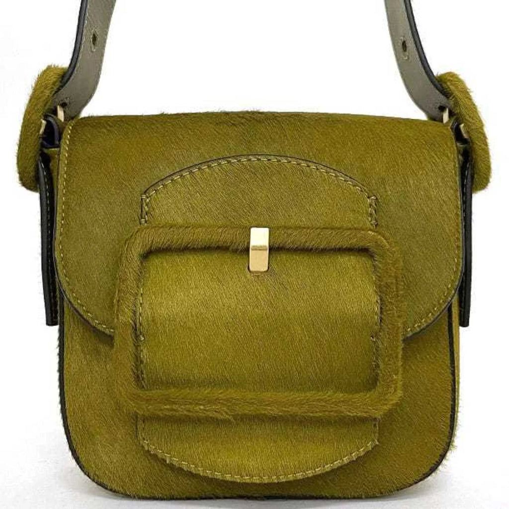 TORY Flap Harako Green Leather Bag Burch Half Pre-Owned (Good) BURCH Women's Moon Tory Belt