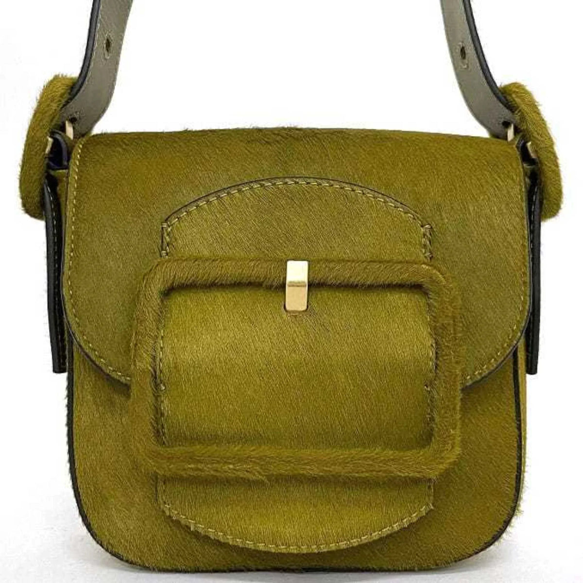 TORY Flap Harako Green Leather Bag Burch Half Pre-Owned (Good) BURCH Women's Moon Tory Belt
