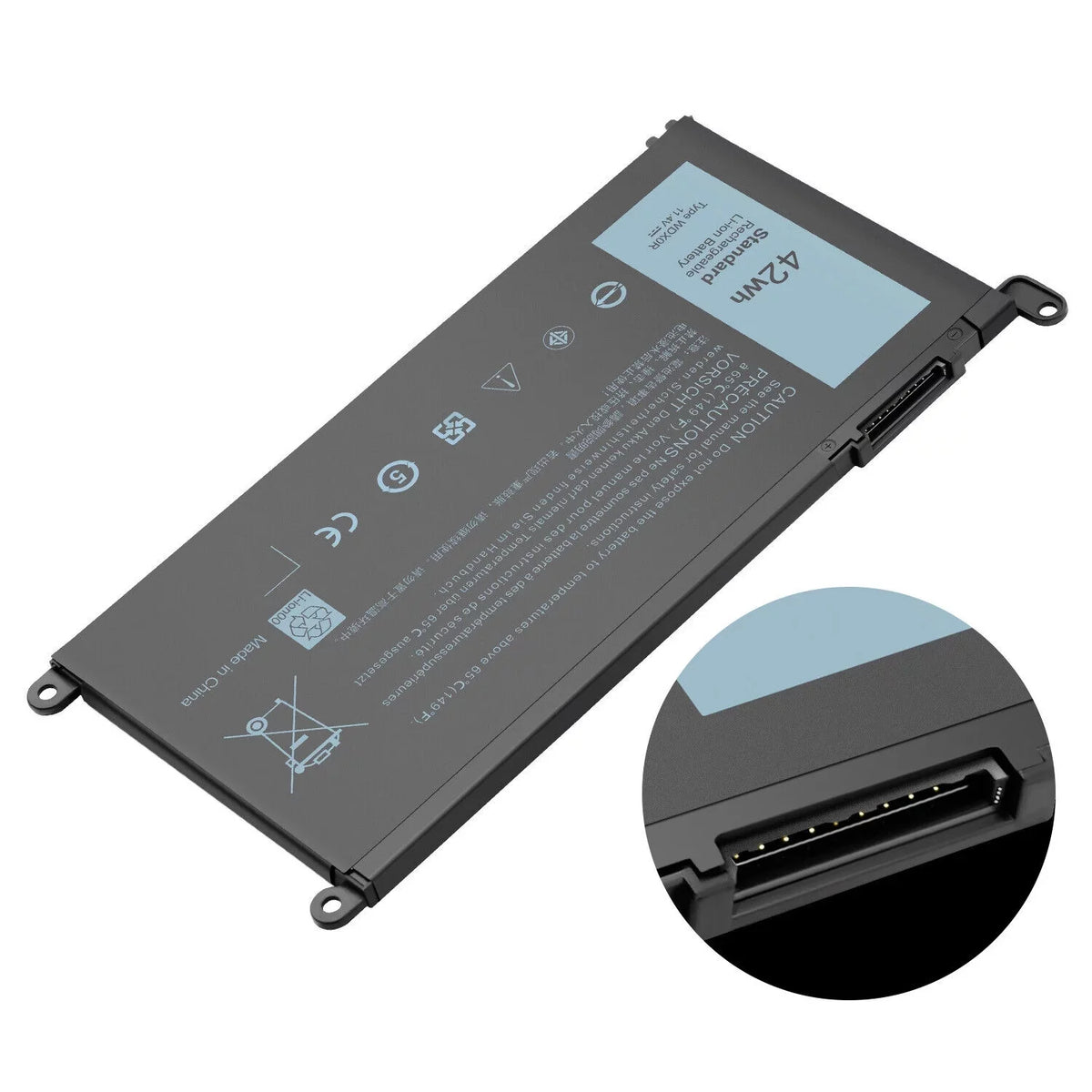 7368 15 7569 7579 Battery 5567 13 FC92N Inspiron 5368 WDX0R Dell 5568 10x For