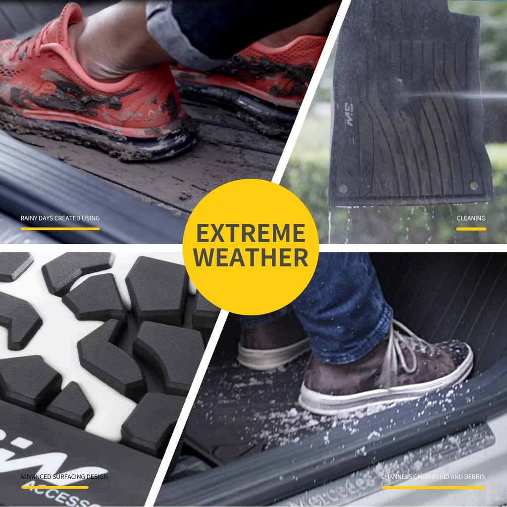 2019 Floor & Ram Weather Mats 2nd Crew Rear Cab - Non-Toxic Seat) Seating, (NOT Carpet for Set Under 1st Bucket Ram for 3W with Row Dodge 1500 Storage 2020 TPE Full All for