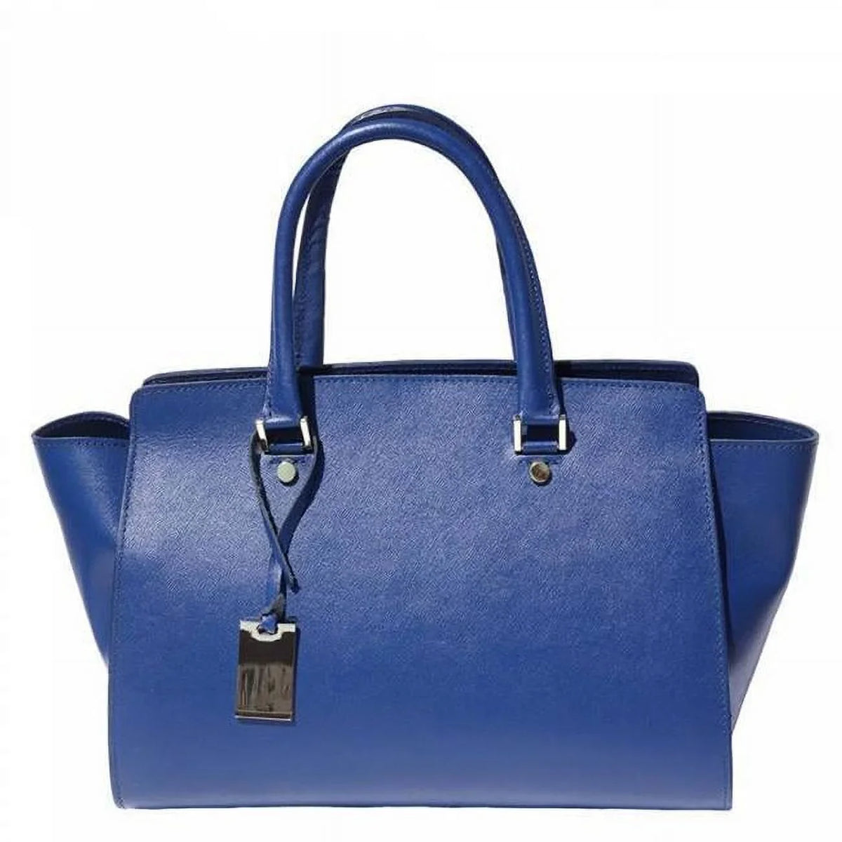 Soffiano Shoulder Electric Bag can Luxury ItalianArtisanNicoletta Handbag a worn of made Womens be as Blue Leather,