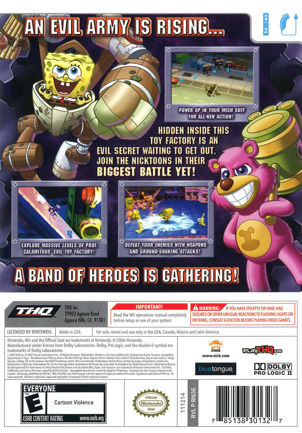 '- Nintendo Toybots Wii Nicktoons: the of Attack