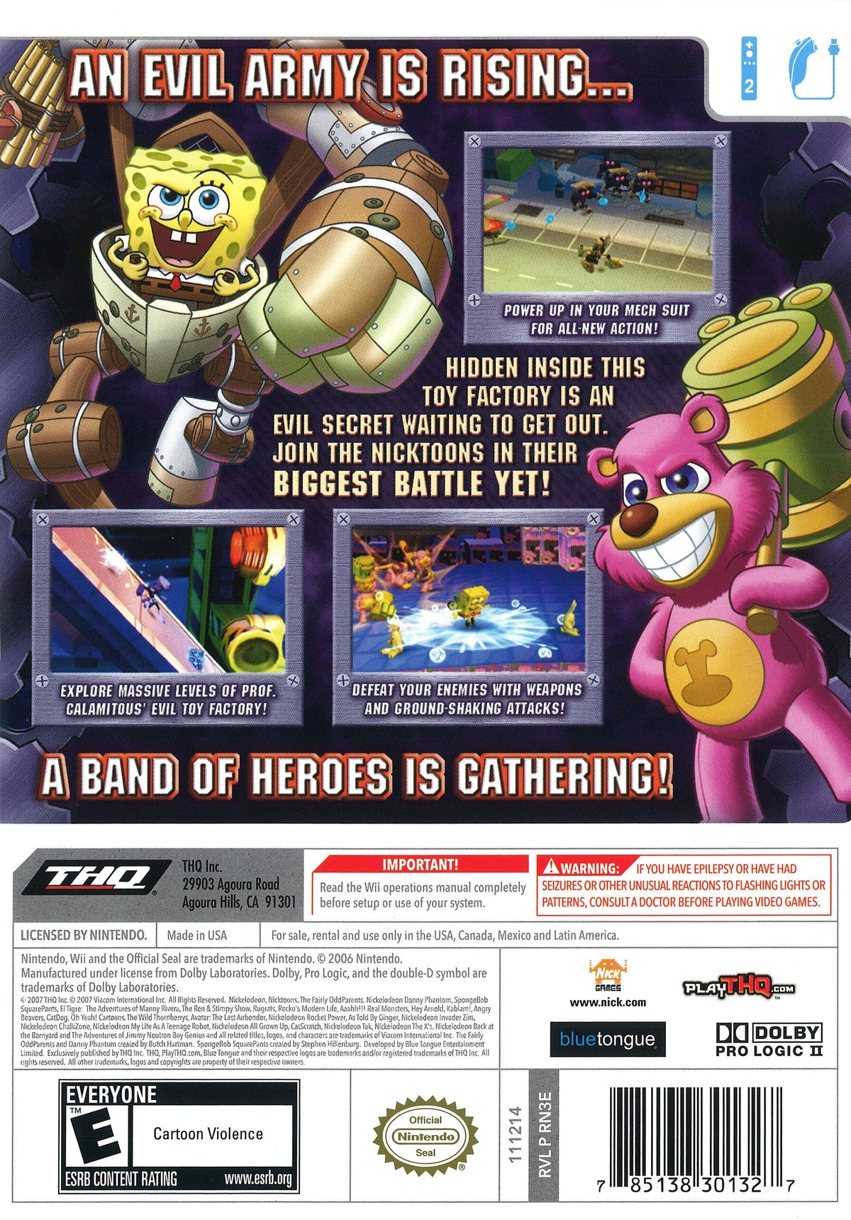 '- Nintendo Toybots Wii Nicktoons: the of Attack