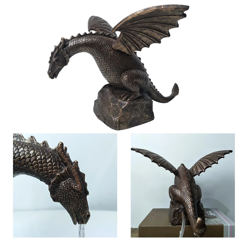 Shape Sculpture, Garden Decor Sculpture Outdoor Creative fountain Decorative Waterscape Statue Dragon Dragon Decoration