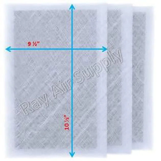 RAYAIR Replacement with SUPPLY (3 Pack) Filter 12x12 Compatible Air WHITE Pads MicroPower Guard Cleaner