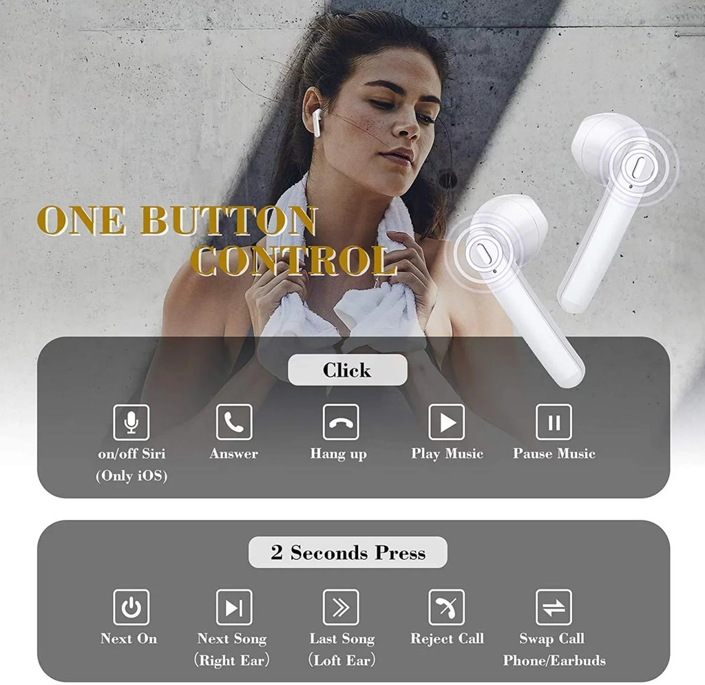 '- Earphones, TWS True Pixel For 7a Stereo Mic Hands-free Headset Earbuds Google B4K Case Charging Headphones Wireless