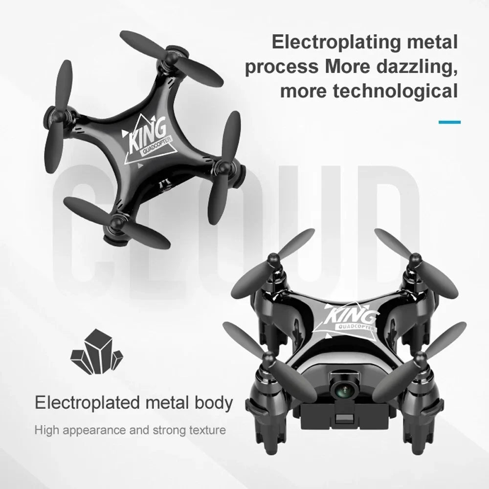 RC 2pcs Drone Gift Beginners Mini Drones Toys for and Landing Kids,RC for Foldable Quadcopter Aircraft Click and Batteries,Headless Suitable Camera With Take-off One K01 HD