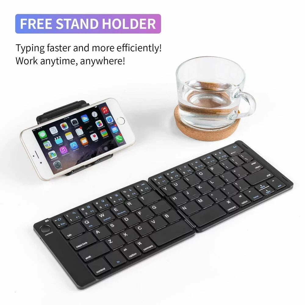 iPad Foldable Mac PC Mini iPhone Android Keyboard Bluetooth Samsung Keyboard Phones Tablet Wireless for Universal