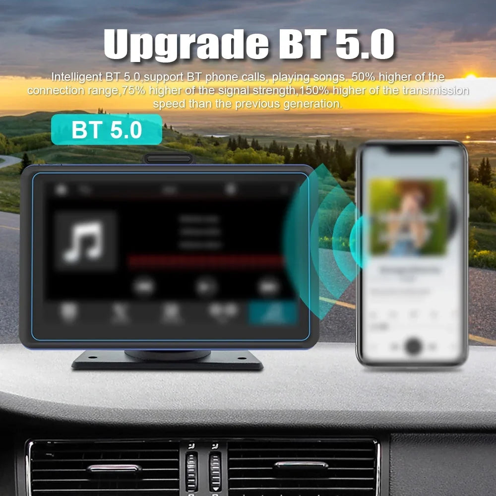 Auto Dual 5.0 Android Player Portable Portable 12 5.0 Compatible Car MP5 BT USB Car Nebublu Car Stereo Compatible Stereo,Receiver Pinnaco 7'' 720P Camera 720P Compatible Audio Car Dual Car USB
