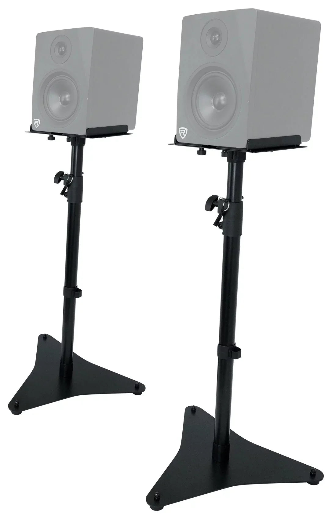 Monitor Speaker RVSM5 Stands Studio Bookshelf Rockville Pair w/Adjustable Height