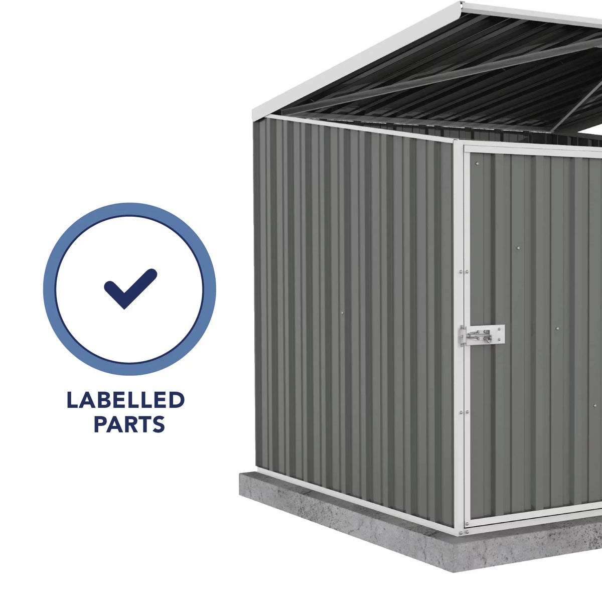 '- Pool x 5 ft. Gray Multipurpose Absco Pump Woodland AB1070 5 Metal Shed
