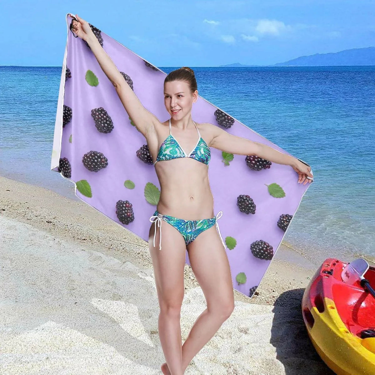 '- Towel Quick Absorbent Beach Travel Swimming Dry Oversized Compact Towels for Holiday（416） Camping - Berry Super Bestwell Towel Lightweight