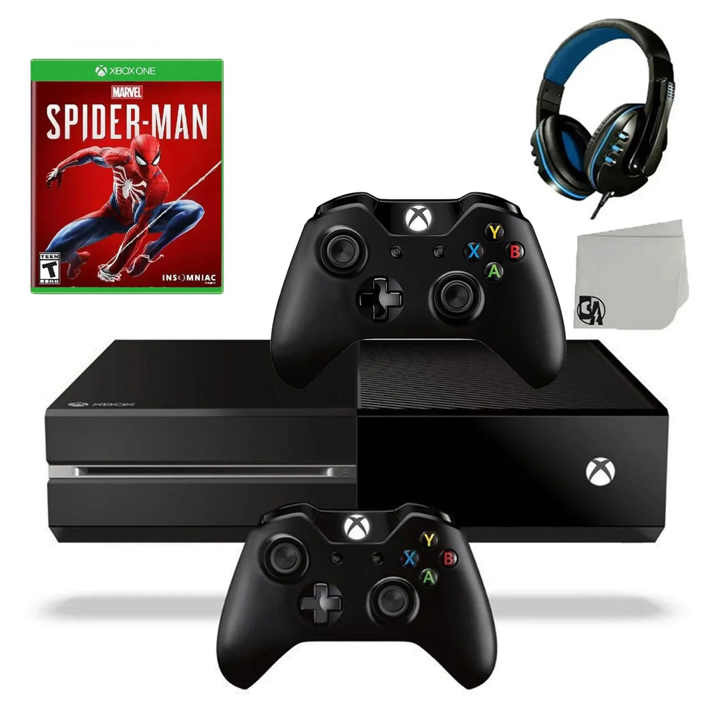 Controller New Original Microsoft One Included Game 2 500GB Bundle BOLT Spider-Man Console With Like Headset Xbox AXTION Gaming