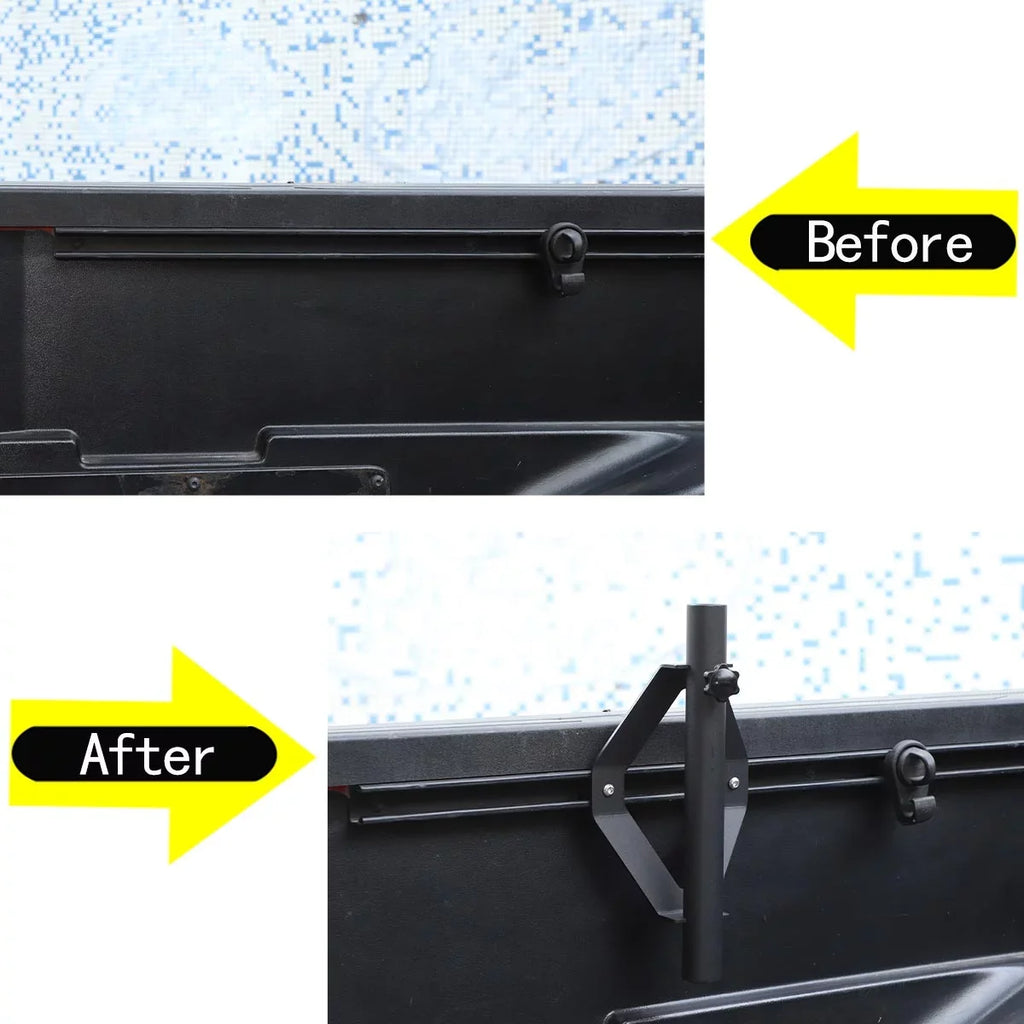 Mount 2005-2021 Rail Fit for Toyota Holder Truck Flag Bed Tundra TINKI Tacoma/2007-2021 Pole System