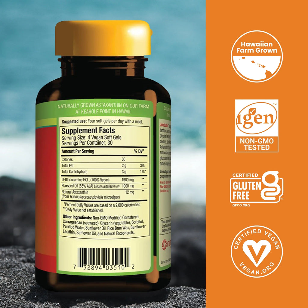 12mg,120 BioAstin Softgels Astaxanthin, Hawaiian JointAstin