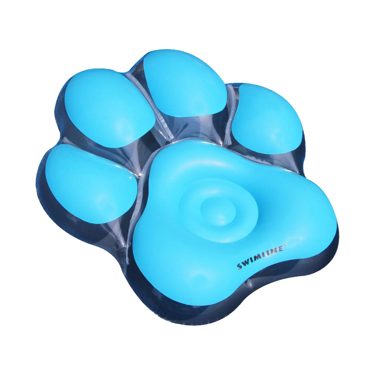 Swimming Inflatable Pawprint Float Island Pool 61" Blue