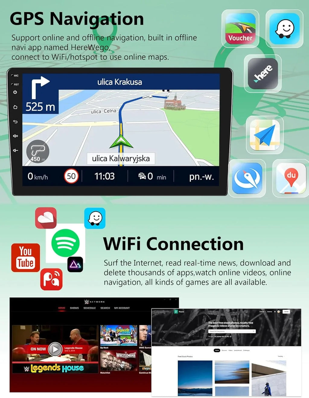 Auto, 2010 2011 Carplay with Camera,GPS Corolla Android THONZER 2009 Toyota Navigation,Bluetooth,SWC,WiFi,FM/RDS Car with Wireless Touch 2G+32G 2013 Screen Car Android Backup Radio 9” for 2012 Stereo