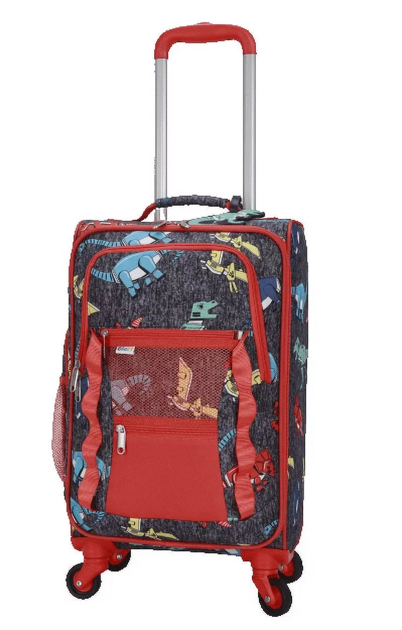 CUBE DINO CRCKT SOFTSIDE PACKING 3 TAG WITH AND LET'S SOAR PC LUGGAGE