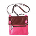 Womens Italian Handbag, Artisan & Bag Fuchsia Brigit Luxury Calf Genuine Soft Shoulder in Brown Leather