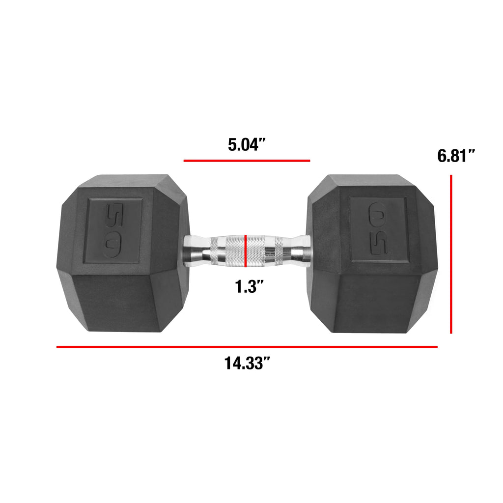 Coated Dumbbell, Pair 50lb