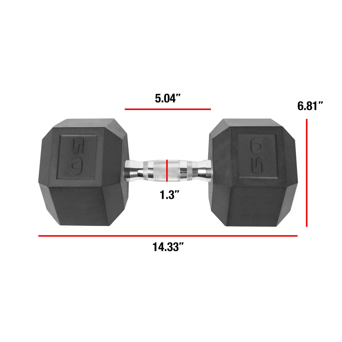Coated Dumbbell, Pair 50lb