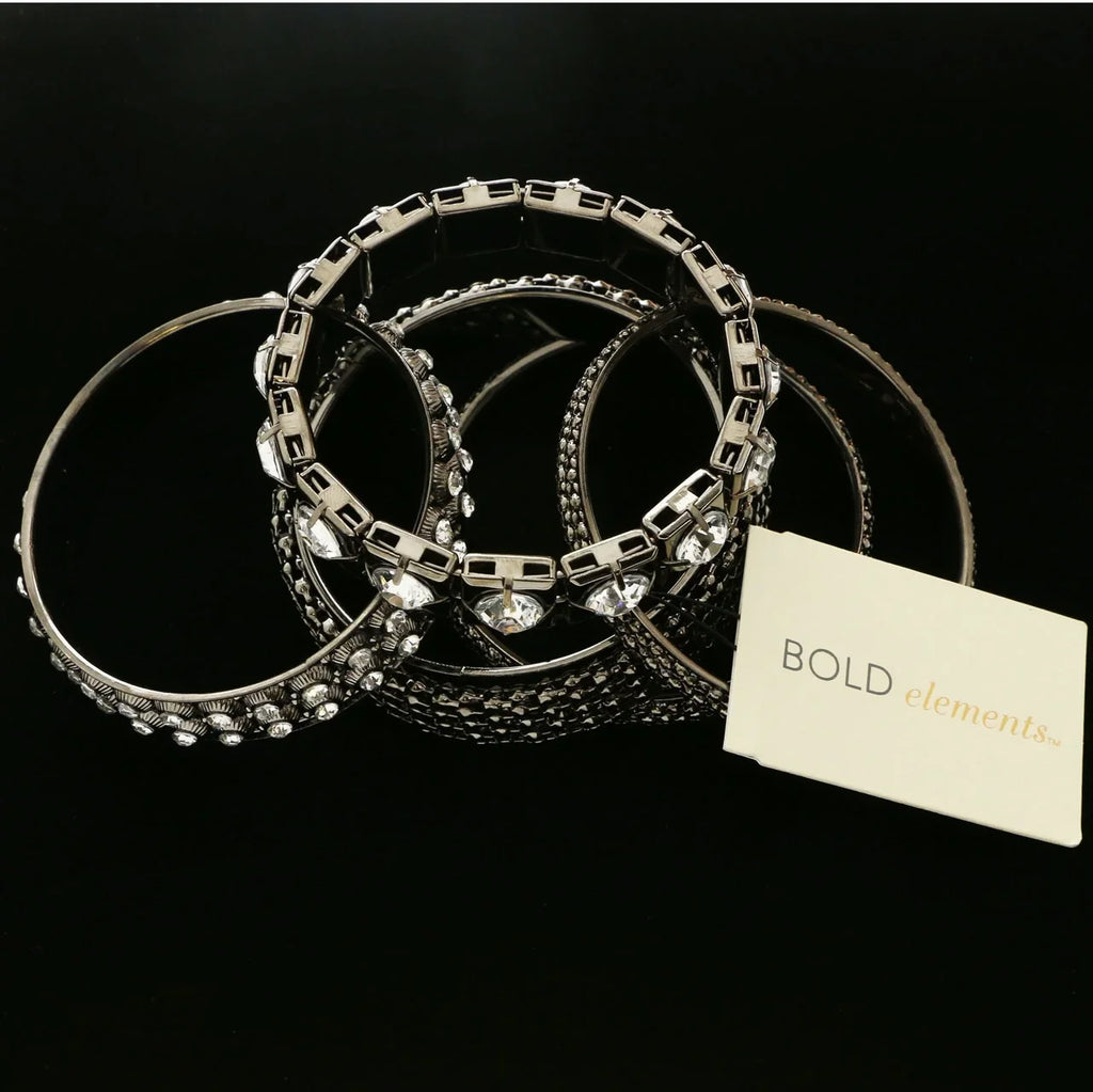 Dark-Silver Lyons Erica Set Designer Bracelet