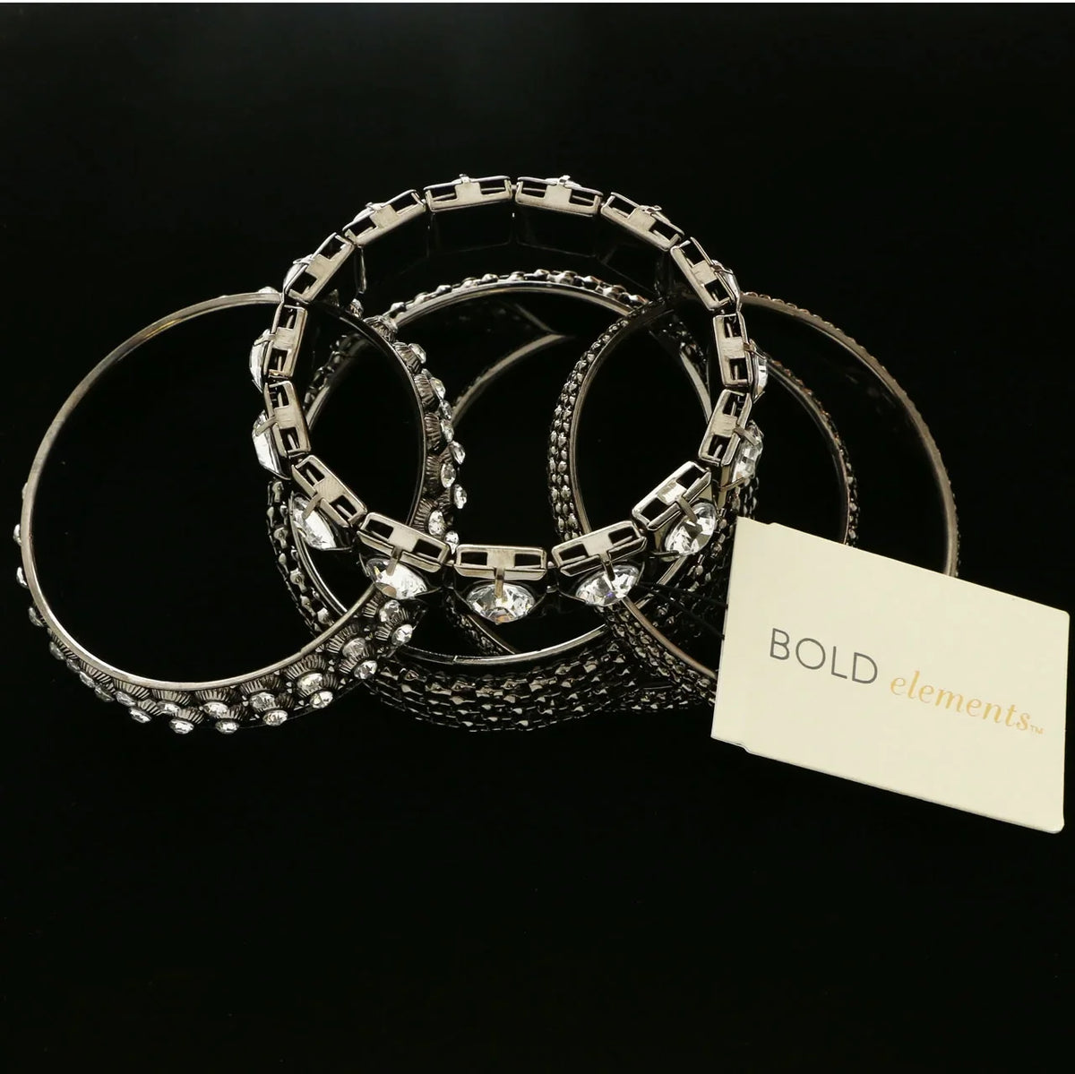 Dark-Silver Lyons Erica Set Designer Bracelet