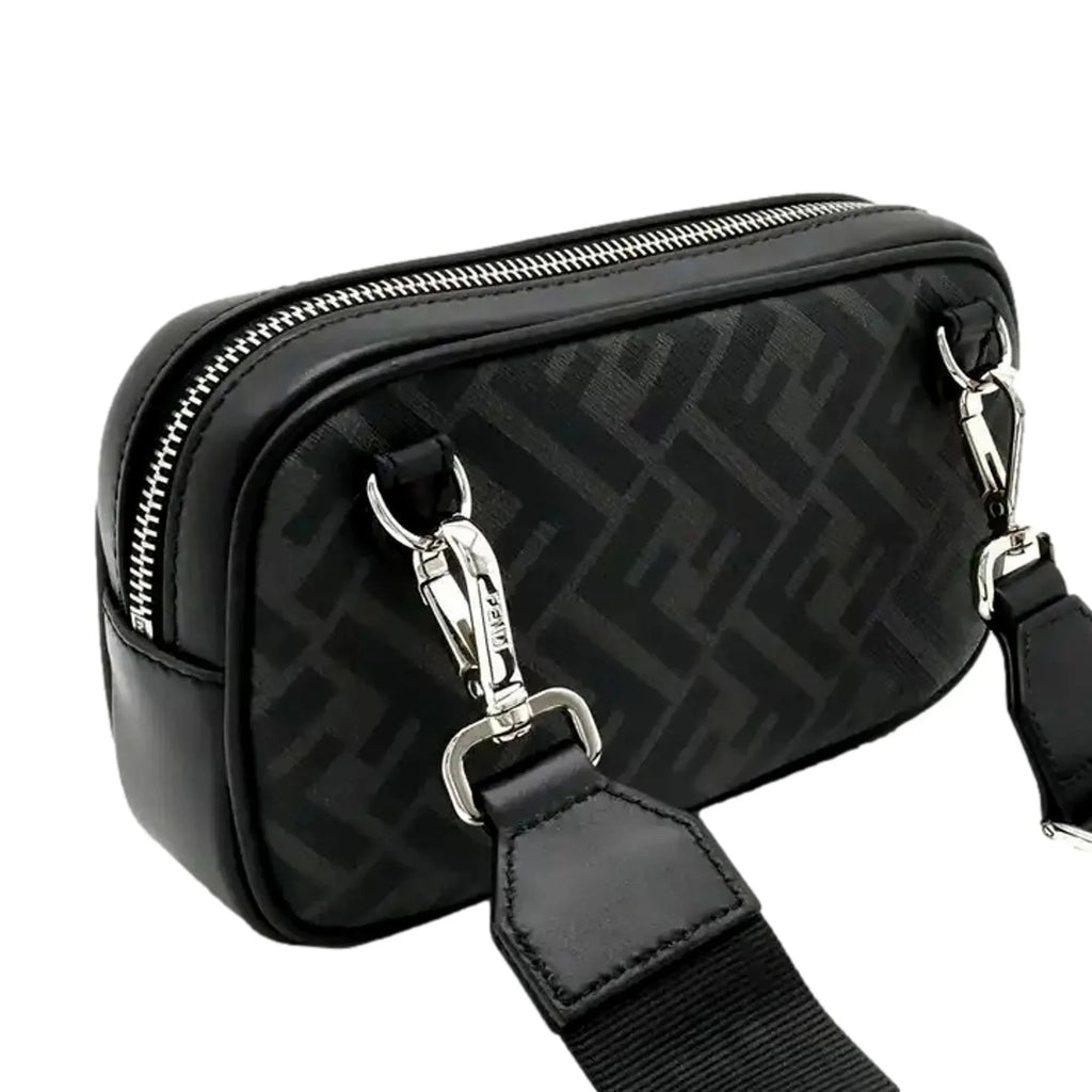 Roma Mini Zucca Crossbody Bag Canvas Camera Fendi