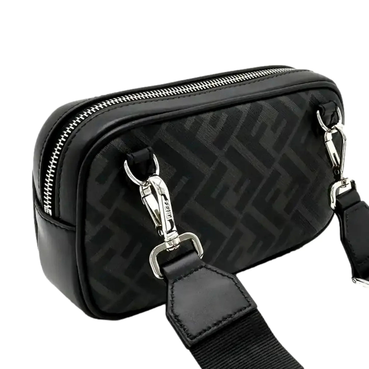 Roma Mini Zucca Crossbody Bag Canvas Camera Fendi
