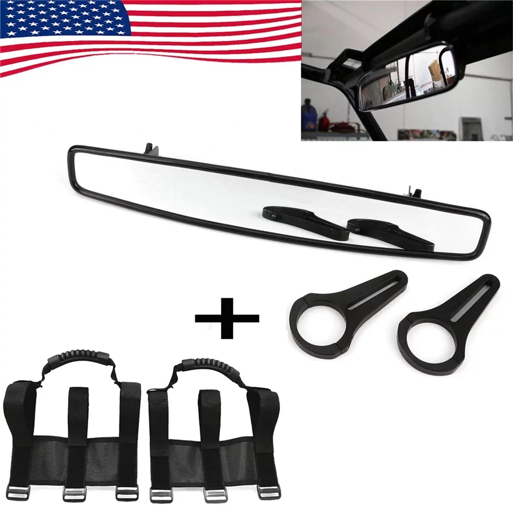 Race HTTMT- Clamp 1.75" RZR800 Handle Compatible XP1000 View Polaris Grab UTV XP900 Mirror Rear 17" with