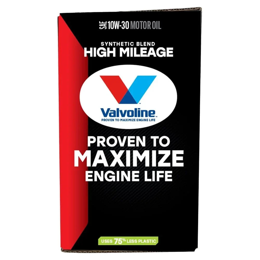 10W-30 MaxLife Valvoline Garage High QT Blend Oil Mileage Motor 12 Box Synthetic