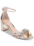Dress Block JEWEL Round Shoes Rhinestone Sandals Cushioned MISCHKA Buckle Silver Womens Heel BADGLEY Giona 7 Toe