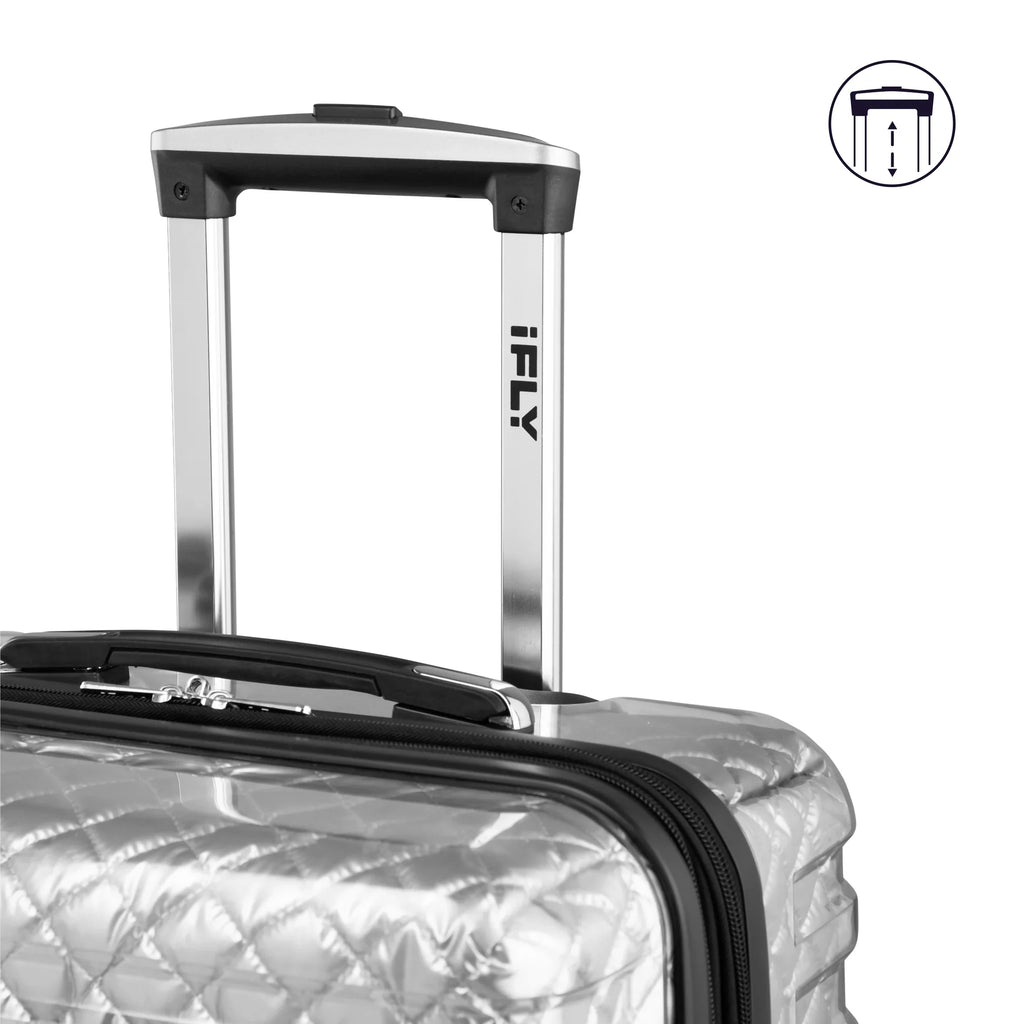 Hardside pack) Carry-On Spectre Clear 20", Versus Lugagge, iFLY Silver (2