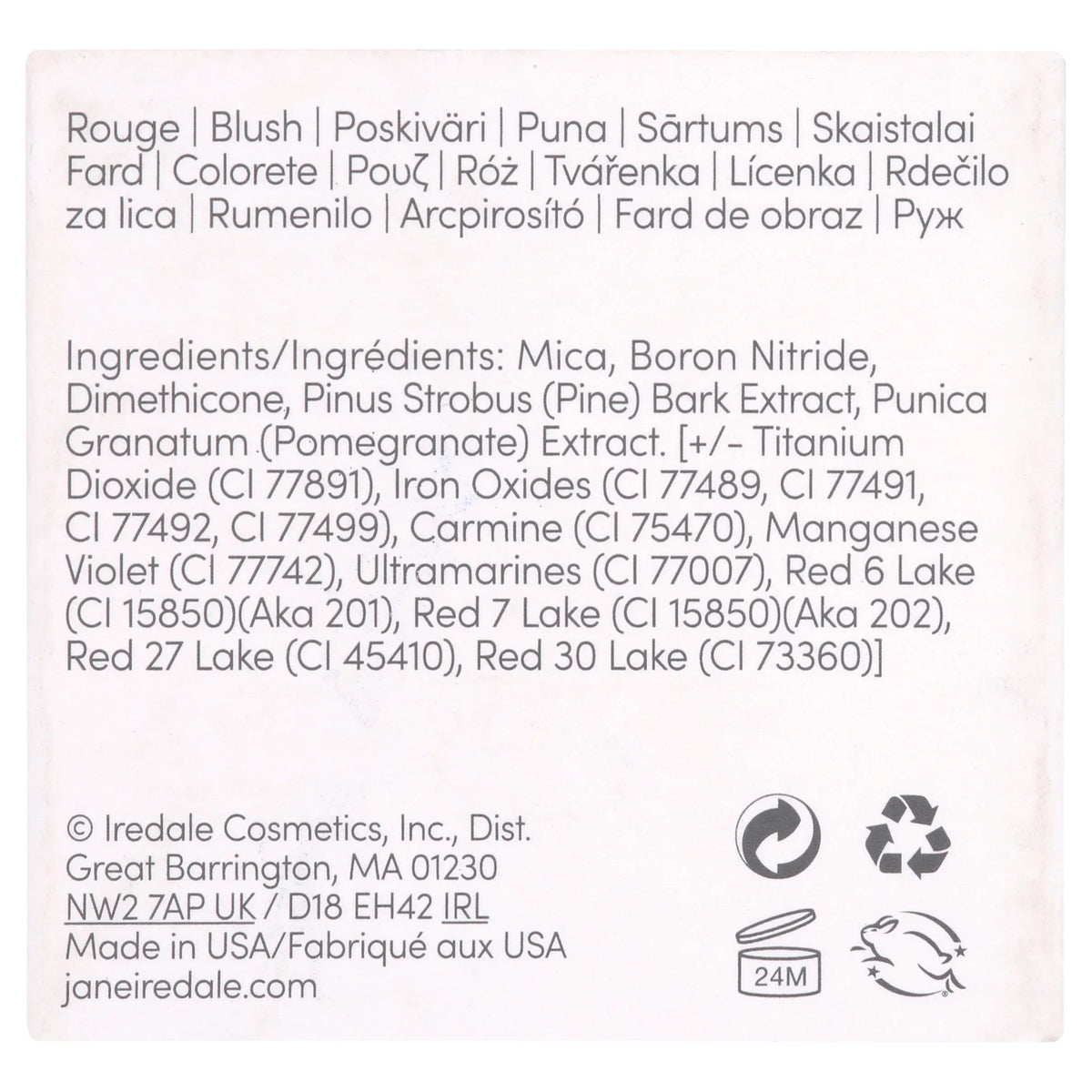 Pink Clearly Blush PurePressed Jane - Iredale