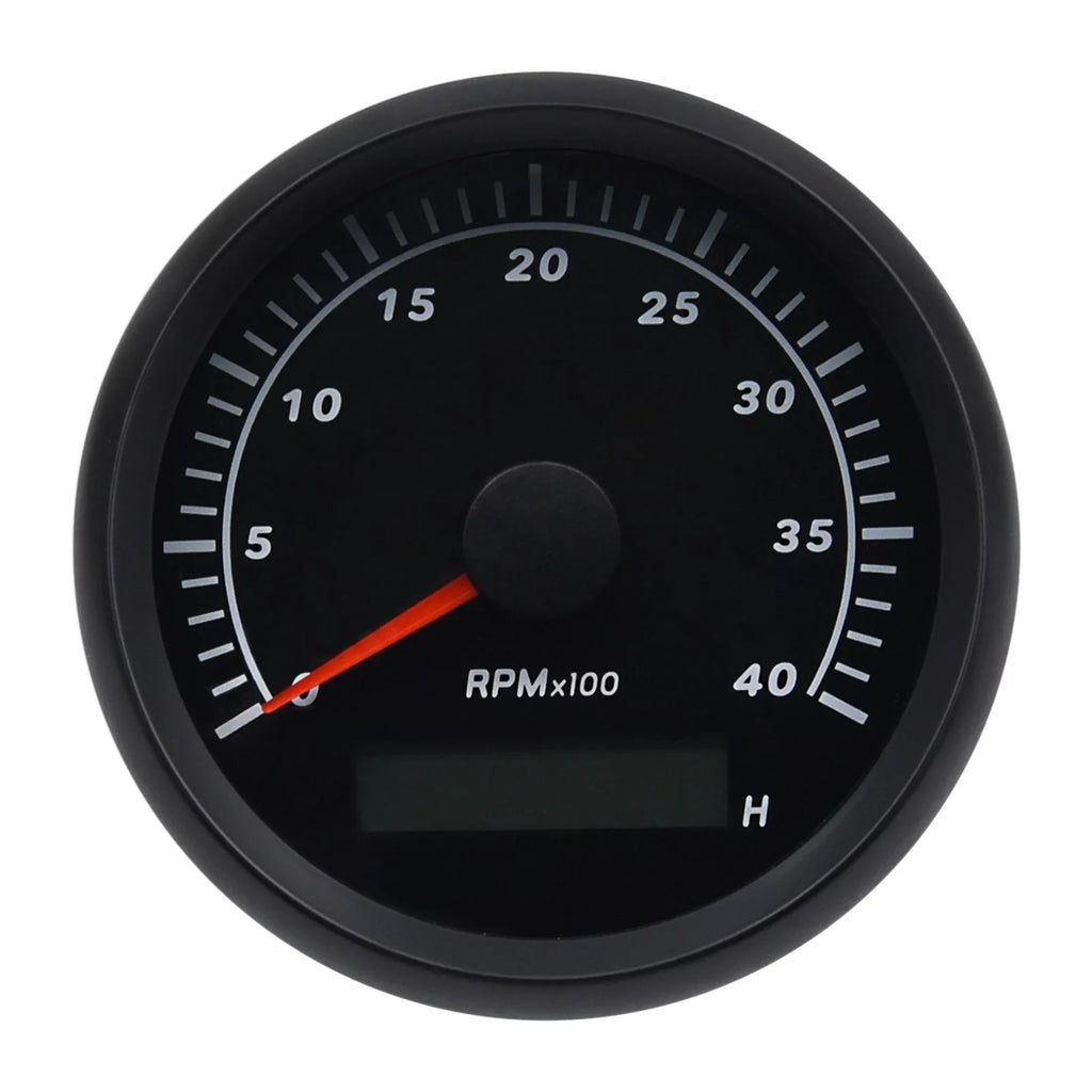 Truck Geloo Boat Meter Marine Tachometer for 85mm Waterproof RV 0-4000RPM Gauge Hour Tachometer Car