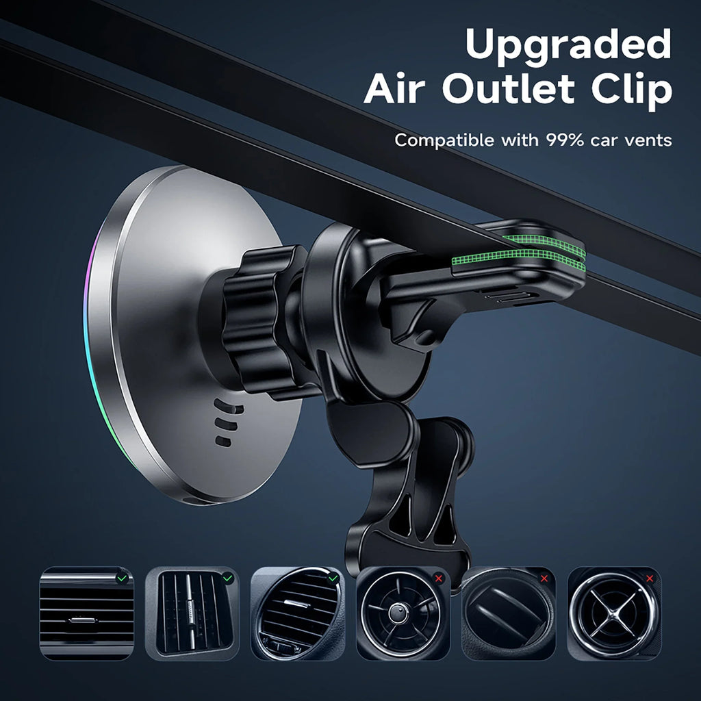 Charger Air for Charging iPhone,Samsung,Huawei,etc QI HOCO Car Wireless Magnetic Phone Holder Mount Vent Compatible Car Fast 15W