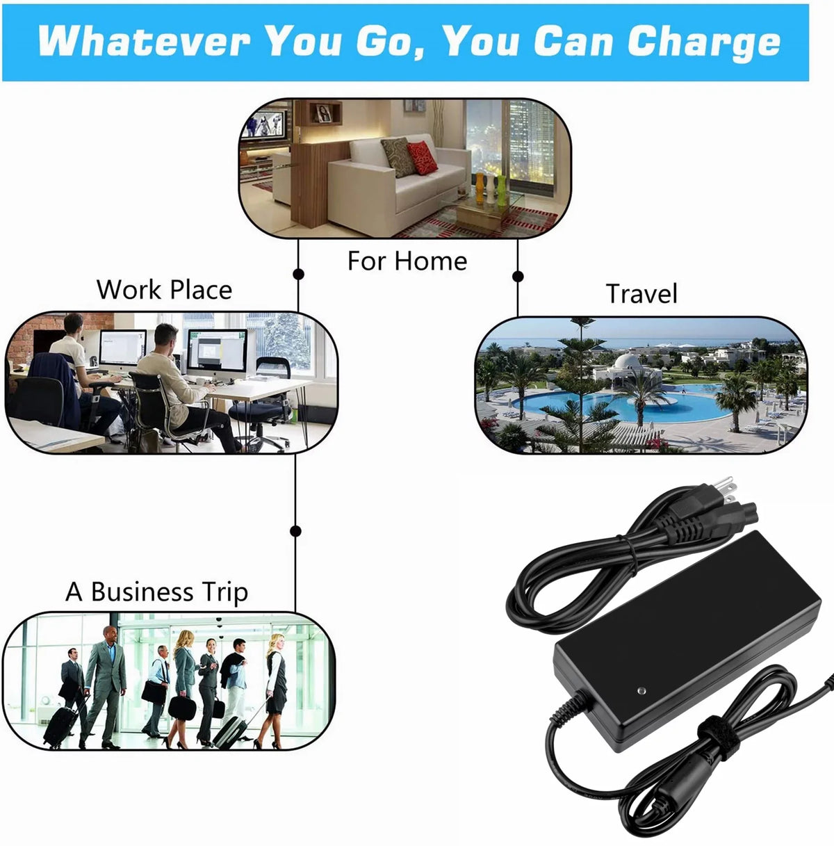 Replacement Charger KONKIN Toughbook CF-54D2401KM for Panasonic PSU BOO Adapter CF-54D9871VM AC 15.6V Compatible
