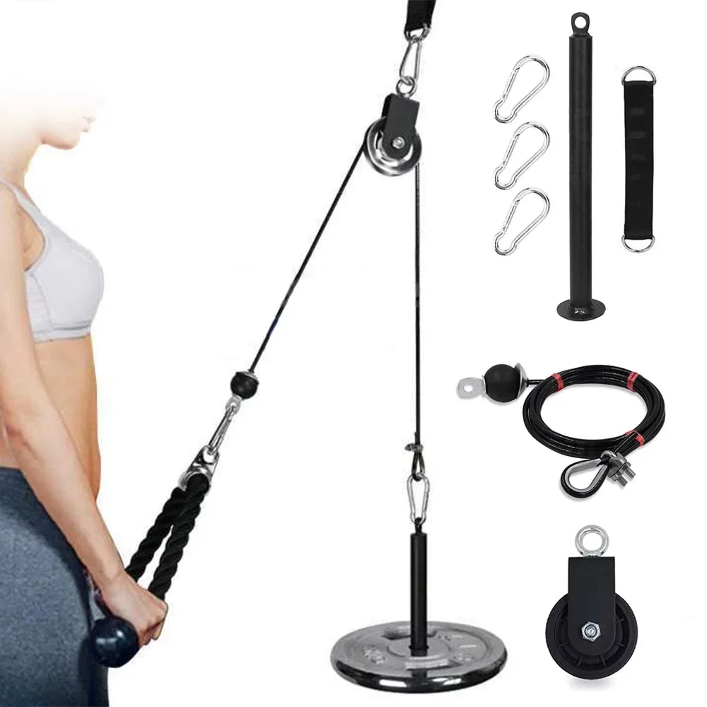 Fitness Training Cable Detachable Pin Upgraded Home Biceps System with Rotation Workout Machine Degree Tomfoto Super-Silent Pulley Gym Triceps 360 Attachment Loading Arm Pulley Equipment Strength