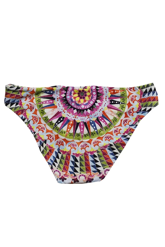 Iii Reversible Cartwheels Bar Pink Bikini Cutout Printed Multi Bottom L