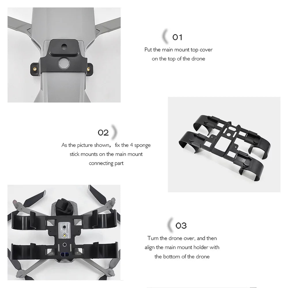 2S Stability, Gear Nebublu Holder Training Enhance Stick Ideal DJI Heighten Kit Extender Holder Landing for AIR Mavic Training Air Float Purposes Bracket , 2