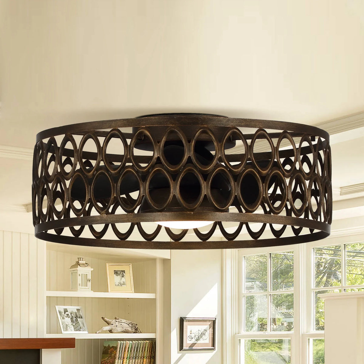 with Bronze inch Fan Lights for Caged Ceiling Profile and Fan Parrot Bedroom, 21 Light Uncle Remote Ceiling Low with LED