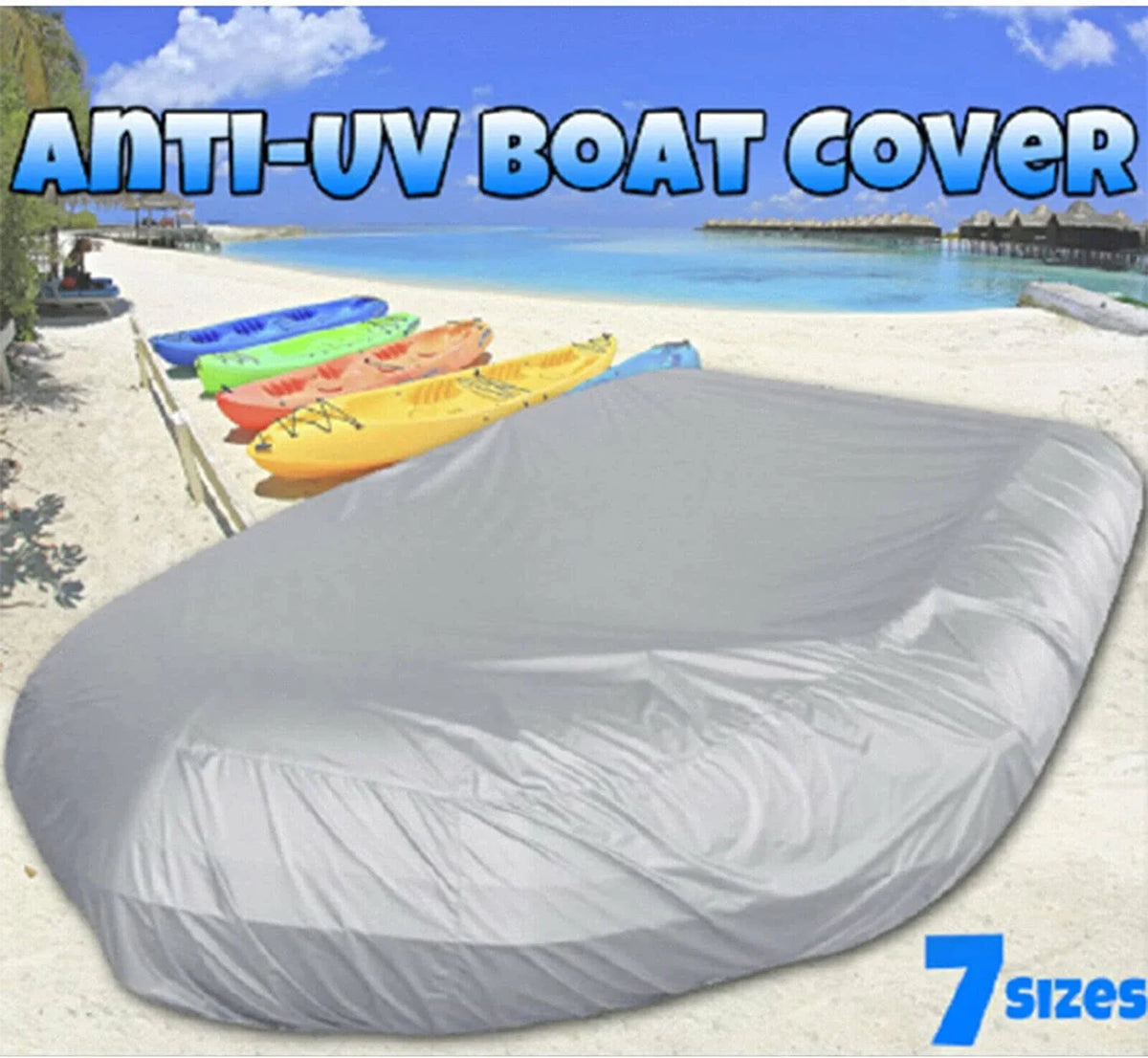Cover Durable Inflatable Boat Grey Silver Dinghy Dustproof Boat Waterproof Cover