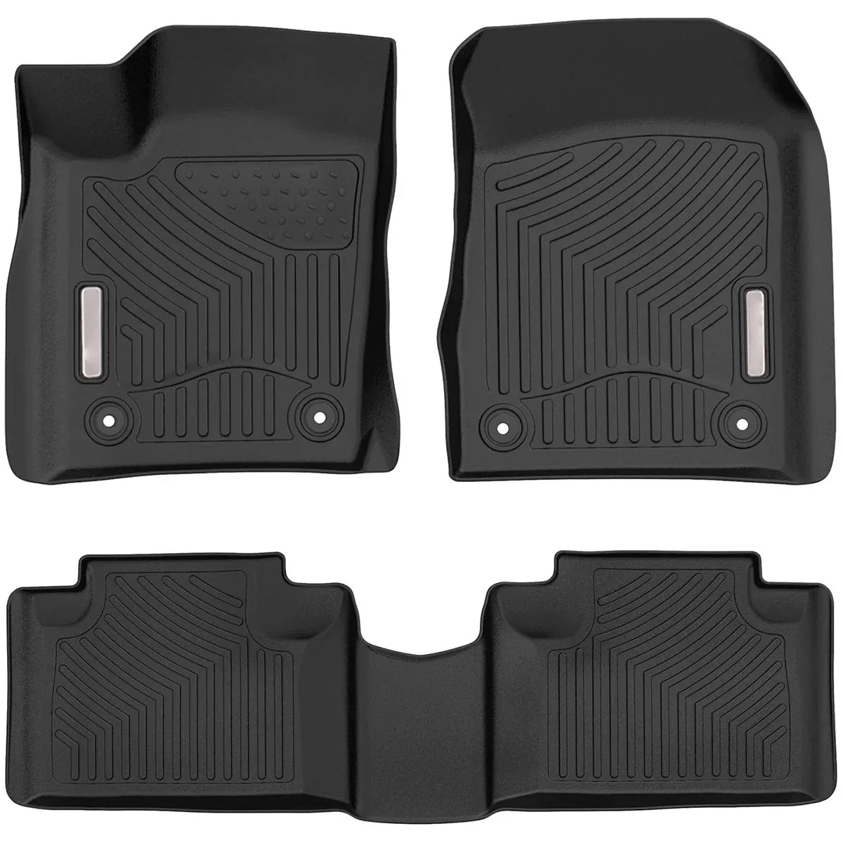 Grand 2016-2021 /2022 Cherokee & Front Durango/Grand Jeep for Cherokee Mats Set, Rear Ledkingdomus Rubber Protection All-Weather Floor TPE