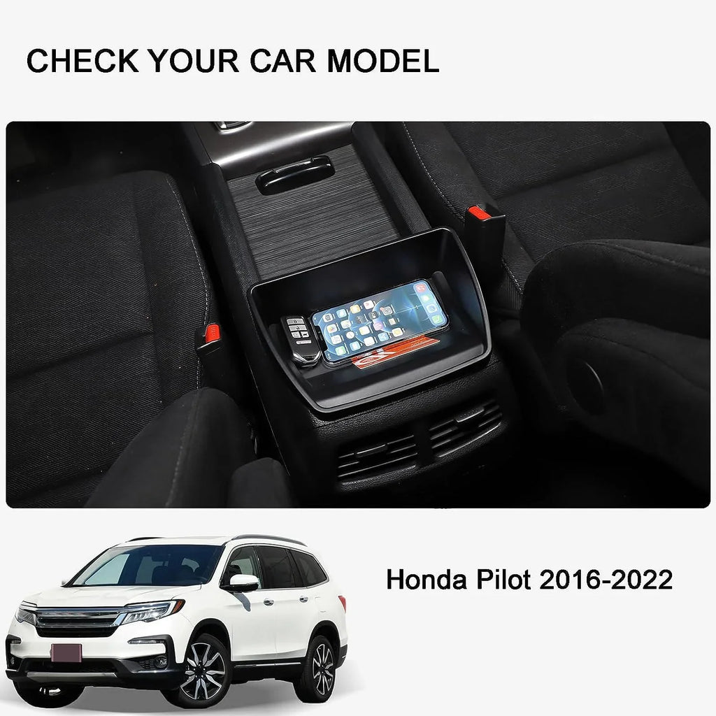 ABS Box Accessories, 2016-2022/ Center Honda Control Material Organizer Tray 2019-2023 Secondary Pilot Passport Storage Central Console Armrest 2020-2023/ for Ridgeline TINKI