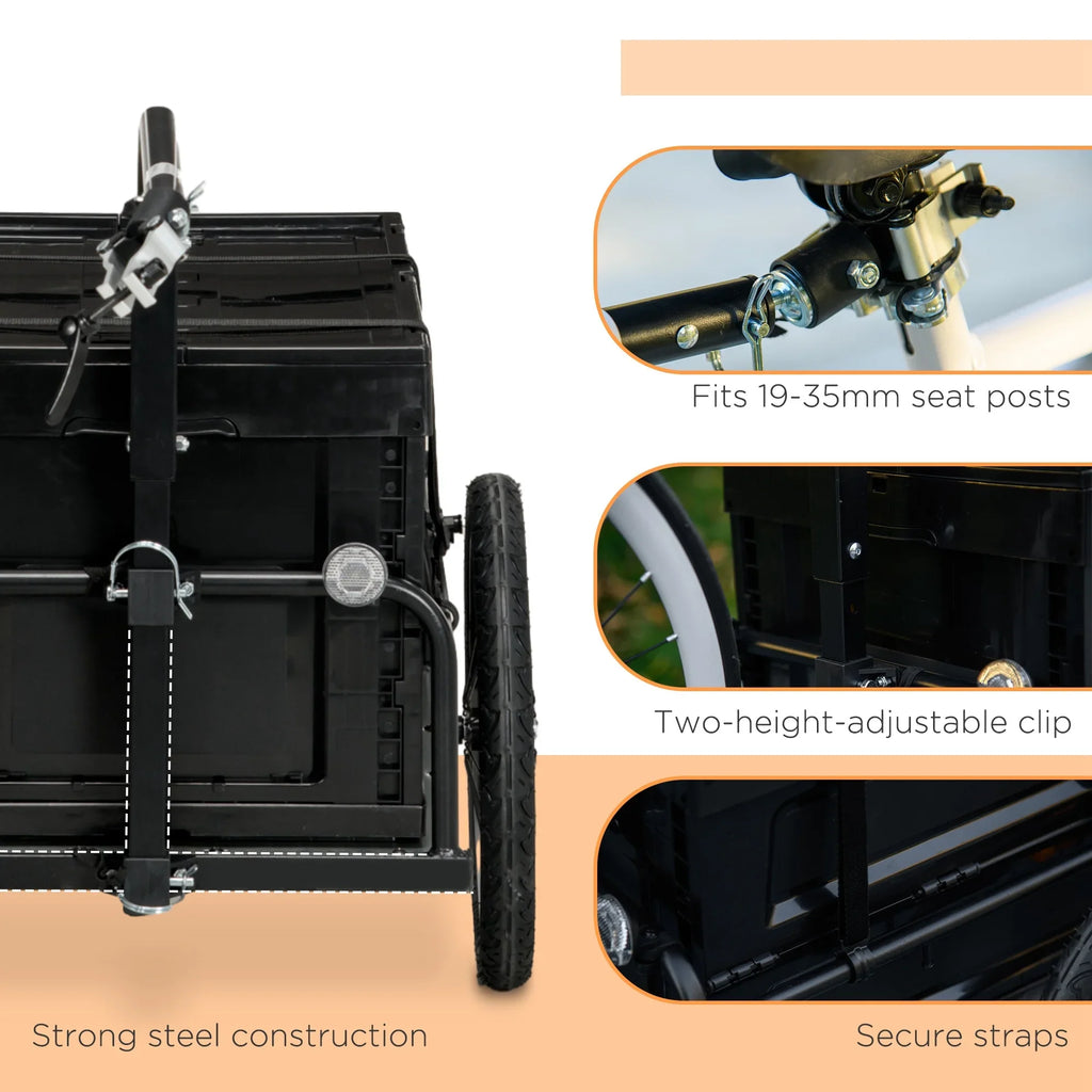 Bottom Aosom Storage Box, Bike Wagon No Removable Trailer with