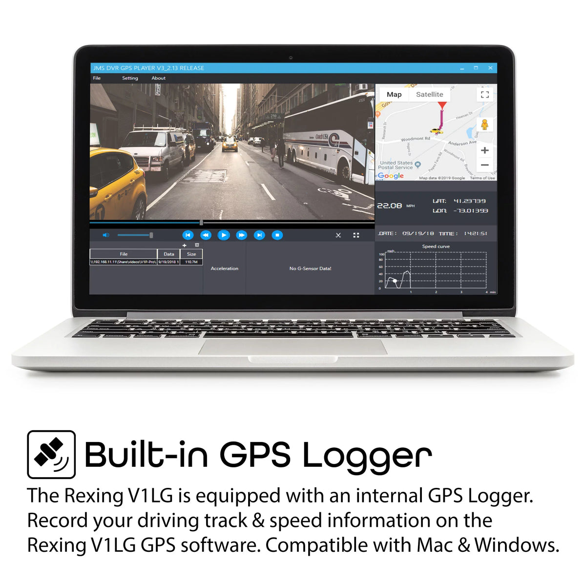 V1LG Dash 1080p Rexing Car Channel Dual FHD Cam