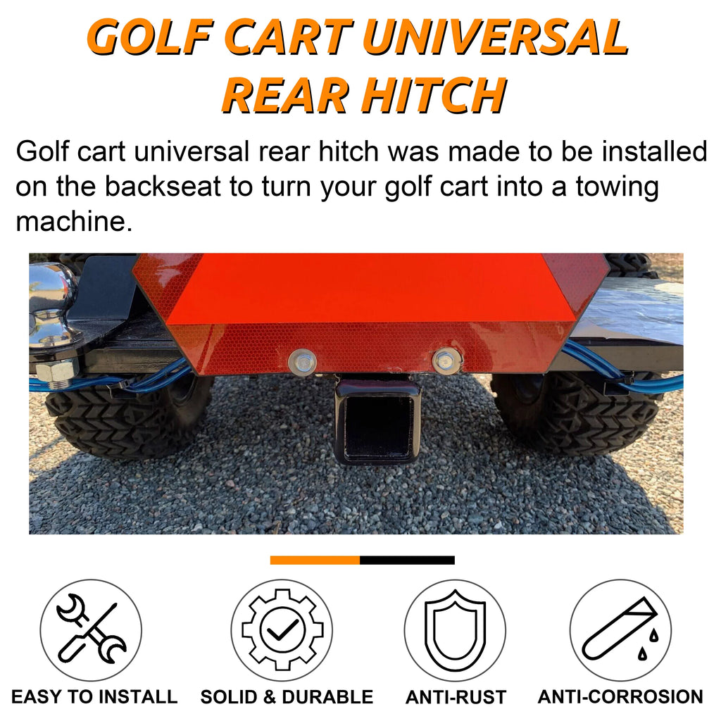 Rear Cart 2" Hitch Trailer Hitch Rear Yamaha Receiver Receiver Receiver Club EZGO Seat Kit Golf Universal Hitch Trailer Car