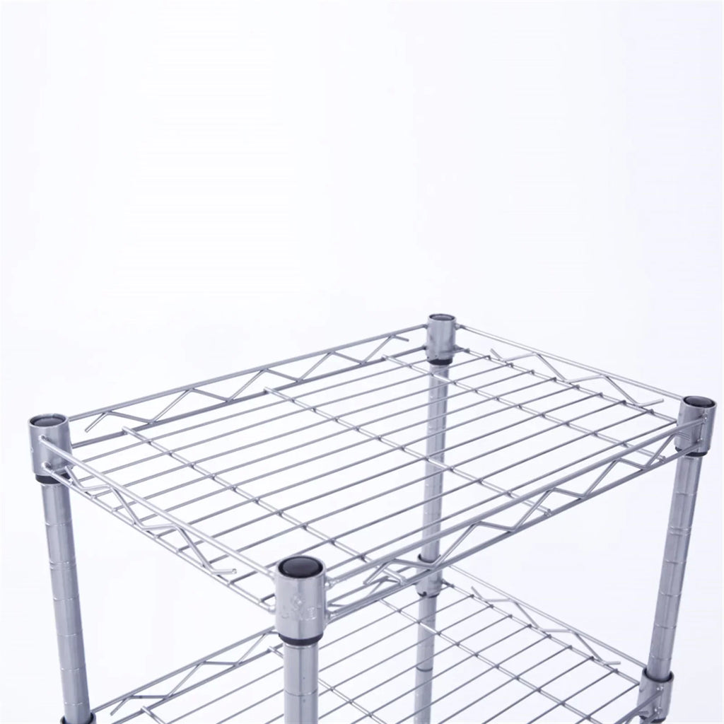 Unit for Organization Shelving Adjustable Kitchen 9.84 Closet Rack 31.5H) (Silver, CAIHONG 13.77L Bathroom Storage Perfect Organizer Wx Laundry Metal Pantry x Wire 4-Tier