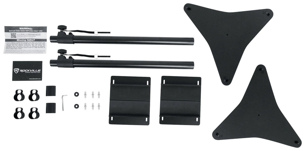 Monitor Speaker RVSM5 Stands Studio Bookshelf Rockville Pair w/Adjustable Height