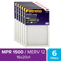 16x20x1, Furnace 2-Pack Ultra Healthy 1500, Allergen, MPR AC Air Living Filter, Filtrete